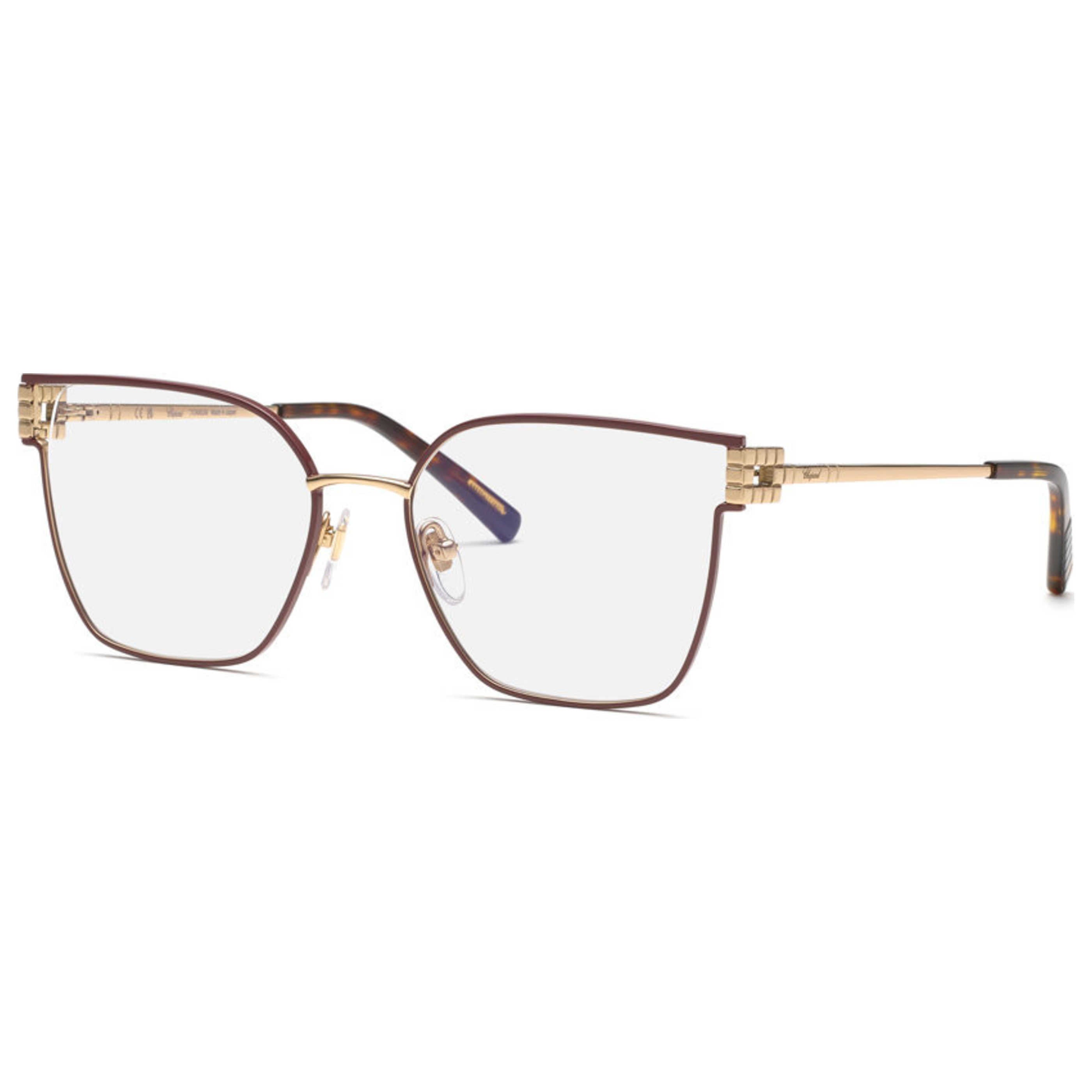 Chopard VCHL58M540307 Square Metal Eyeglasses — Rose gold by Chopard
