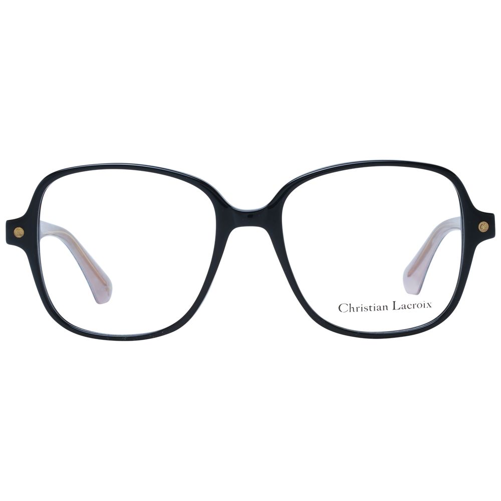Christian Lacroix CH-1053029 Black Acetate Square Eyeglasses — Black, view 2
