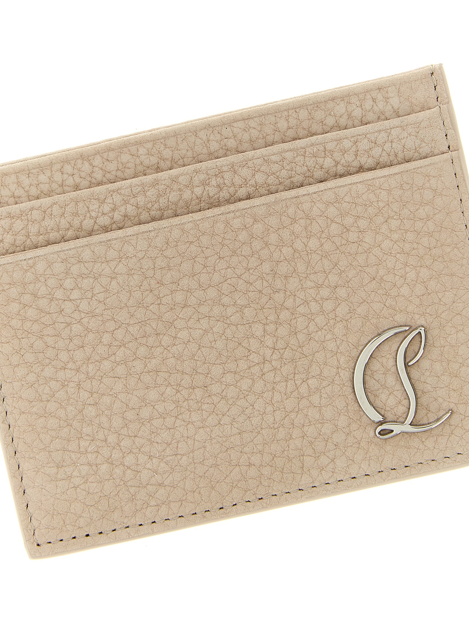 Christian Louboutin Calfskin Card Case — Beige, view 3