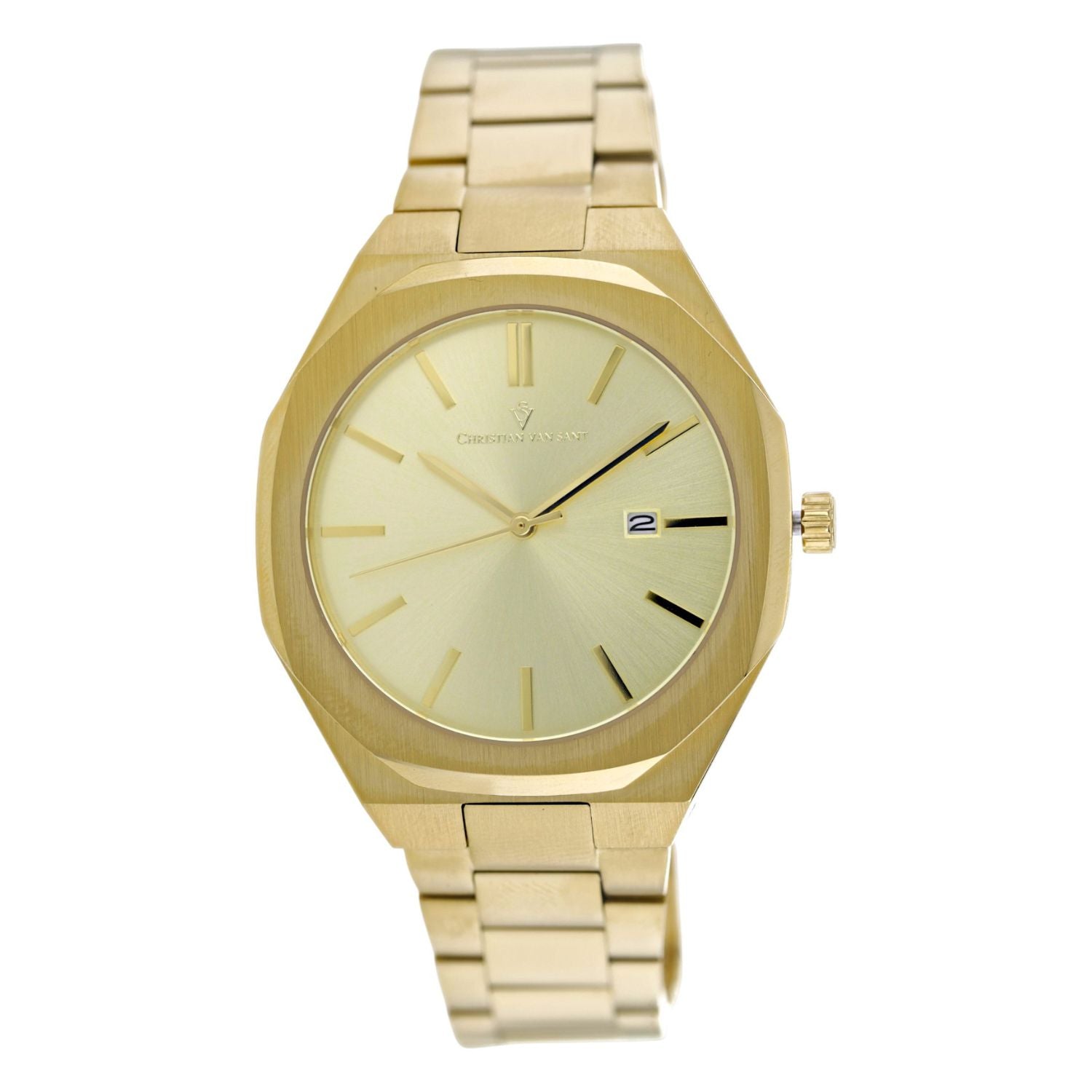 Christian Van Sant Octavius Slim Watch — Gold by Christian Van Sant