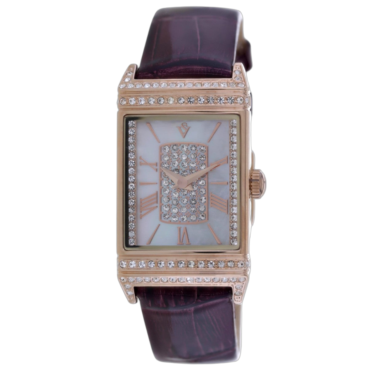 Christian Van Sant Crystal-Set Watch — Rose Gold by Christian Van Sant