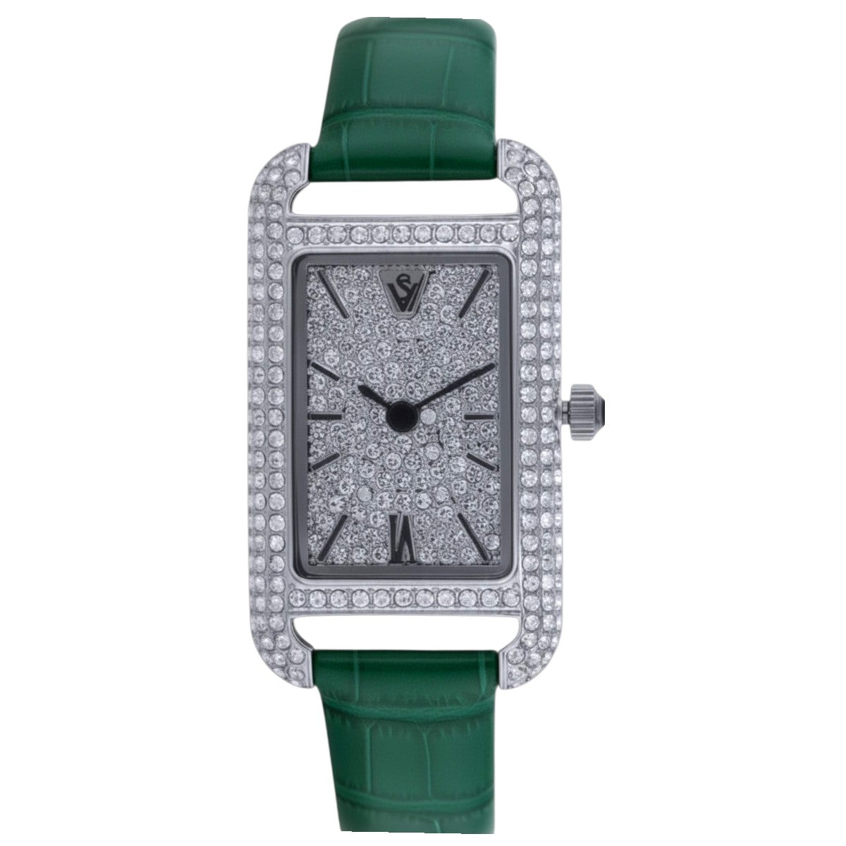 Christian Van Sant Crystal-Embellished Watch — Silver by Christian Van Sant