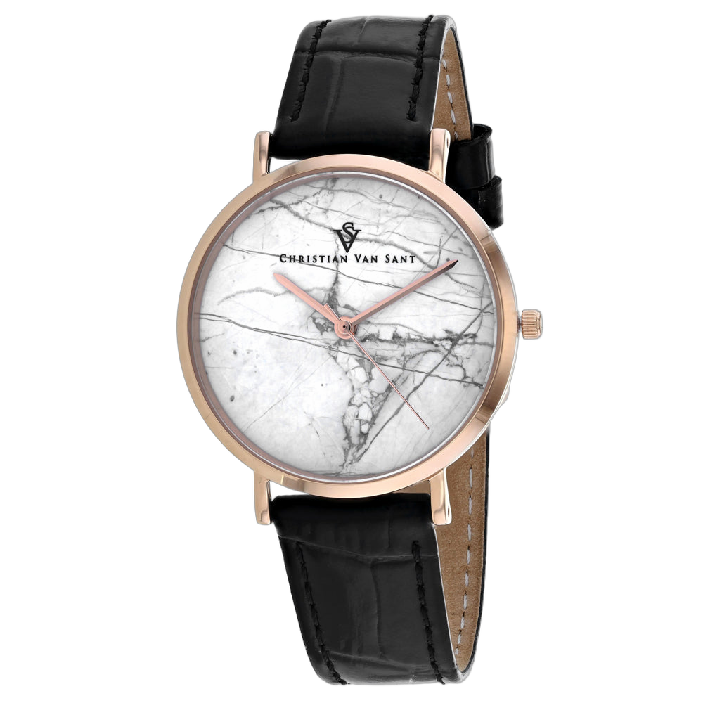 Christian Van Sant Lotus Watch — White by Christian Van Sant