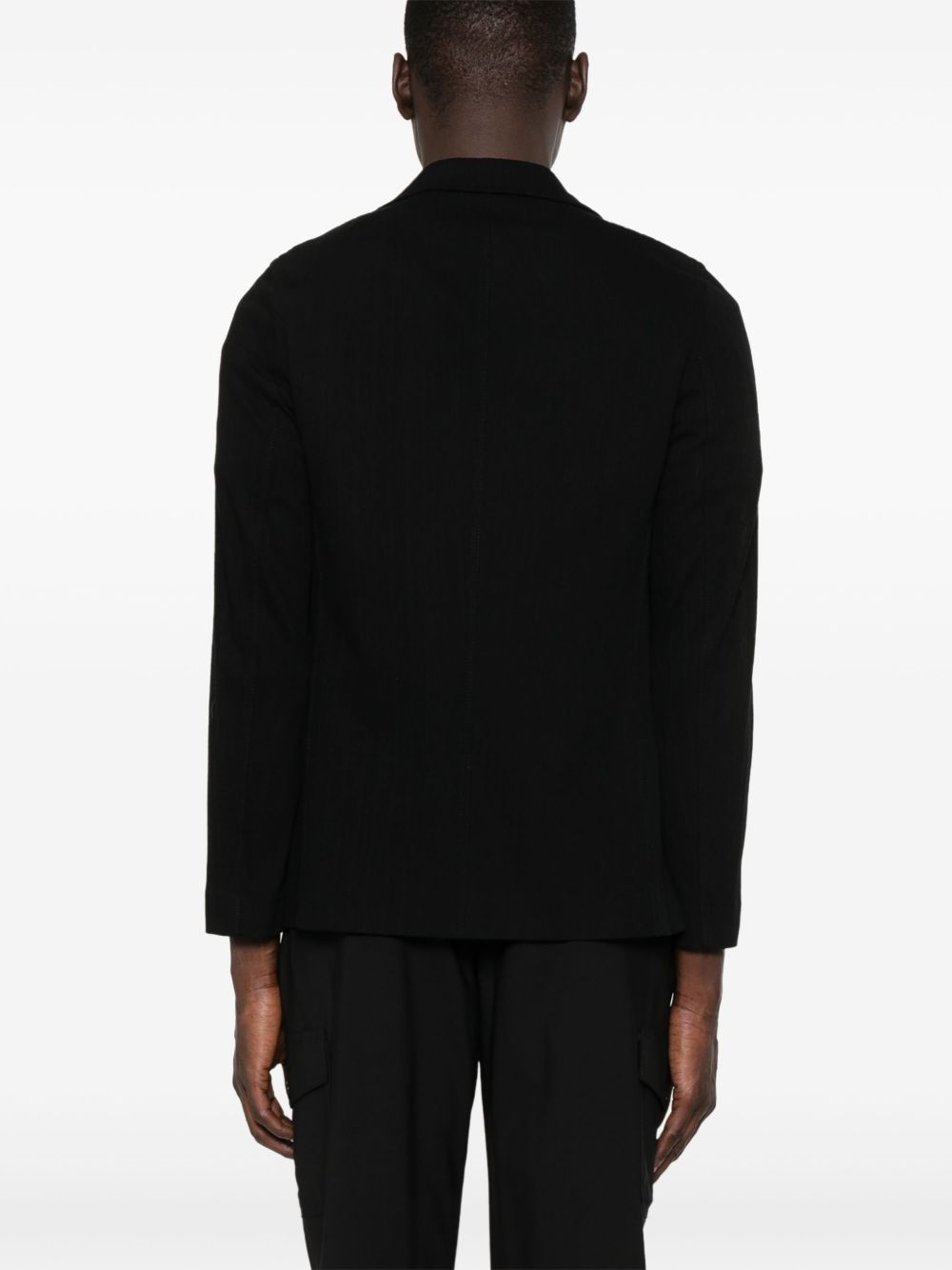 Circolo 1901 Cotton Single-Breasted Blazer — Black, view 2