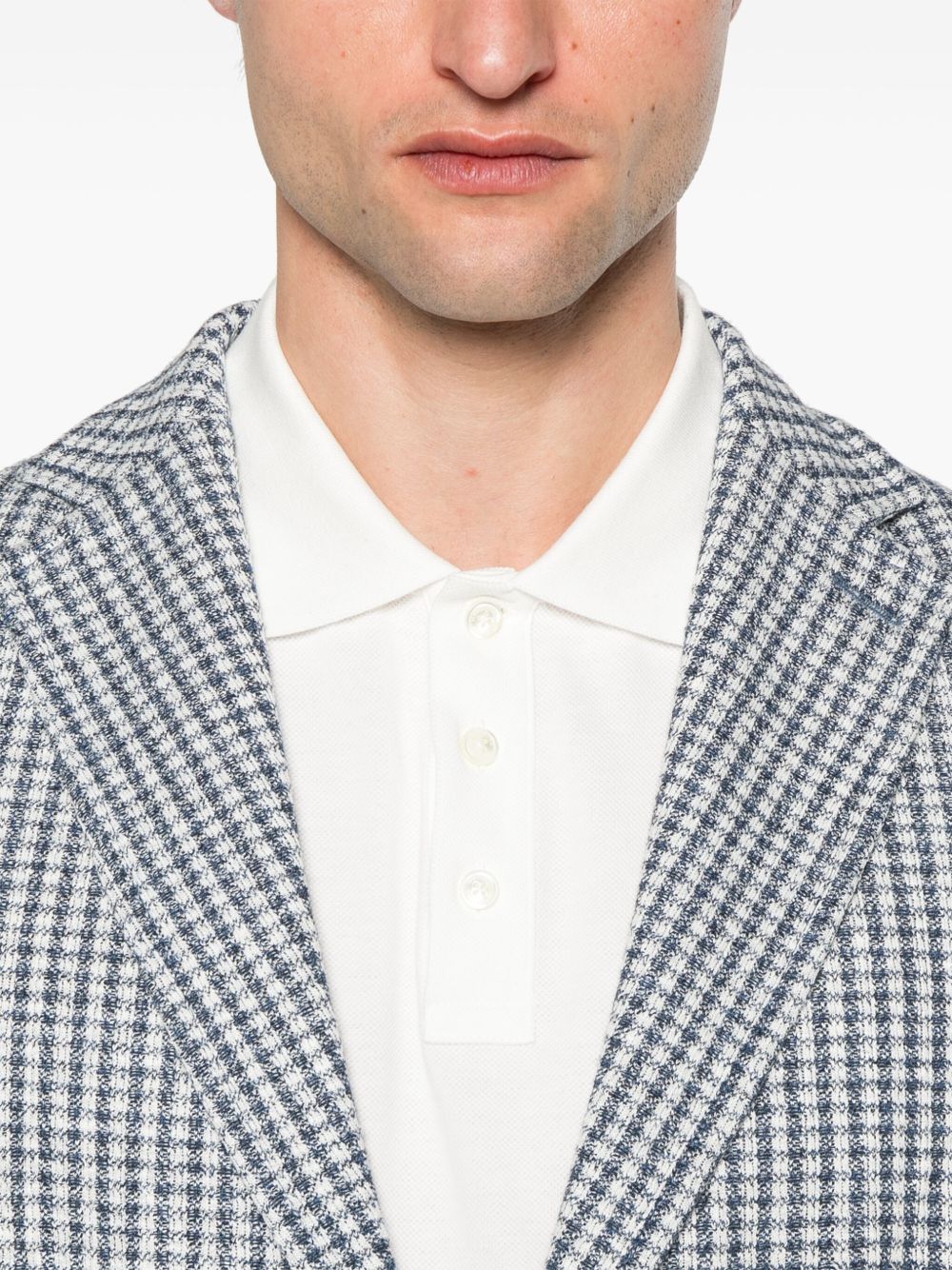 Circolo 1901 Cotton-Linen Blend Blazer — blue, view 3