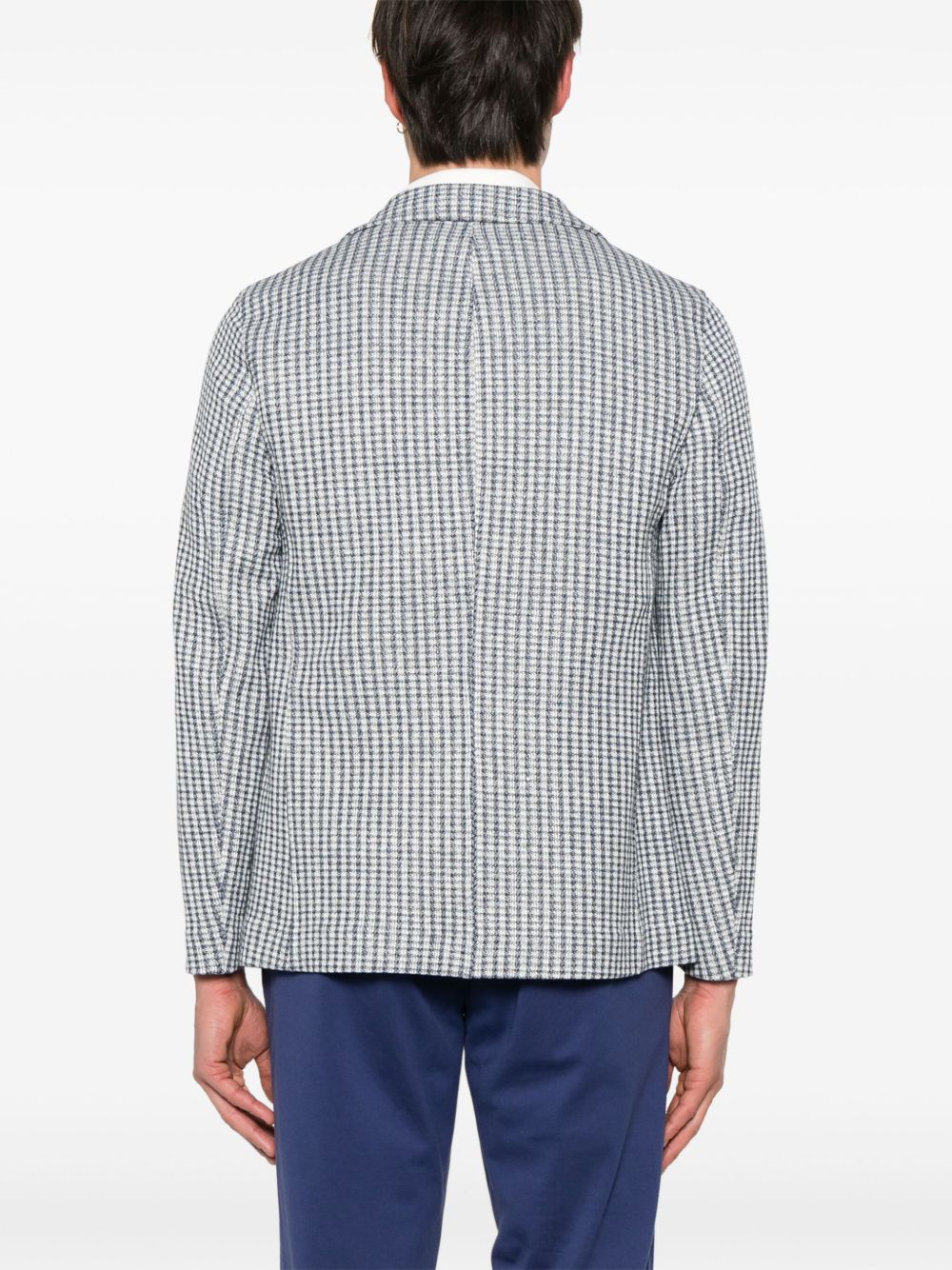 Circolo 1901 Cotton-Linen Blend Blazer — blue, view 4
