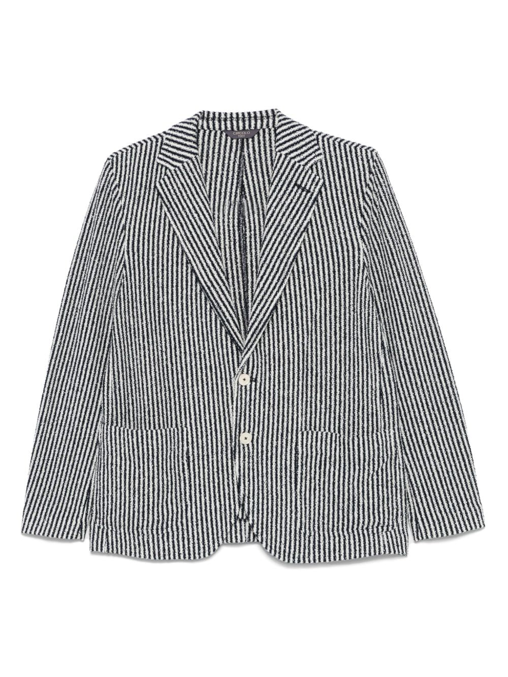 Circolo 1901 Striped Cotton Blazer — Navy by Circolo 1901