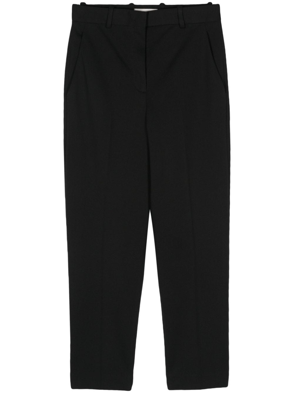 Circolo 1901 Stretch-Cotton Tapered Trousers — Black by Circolo 1901