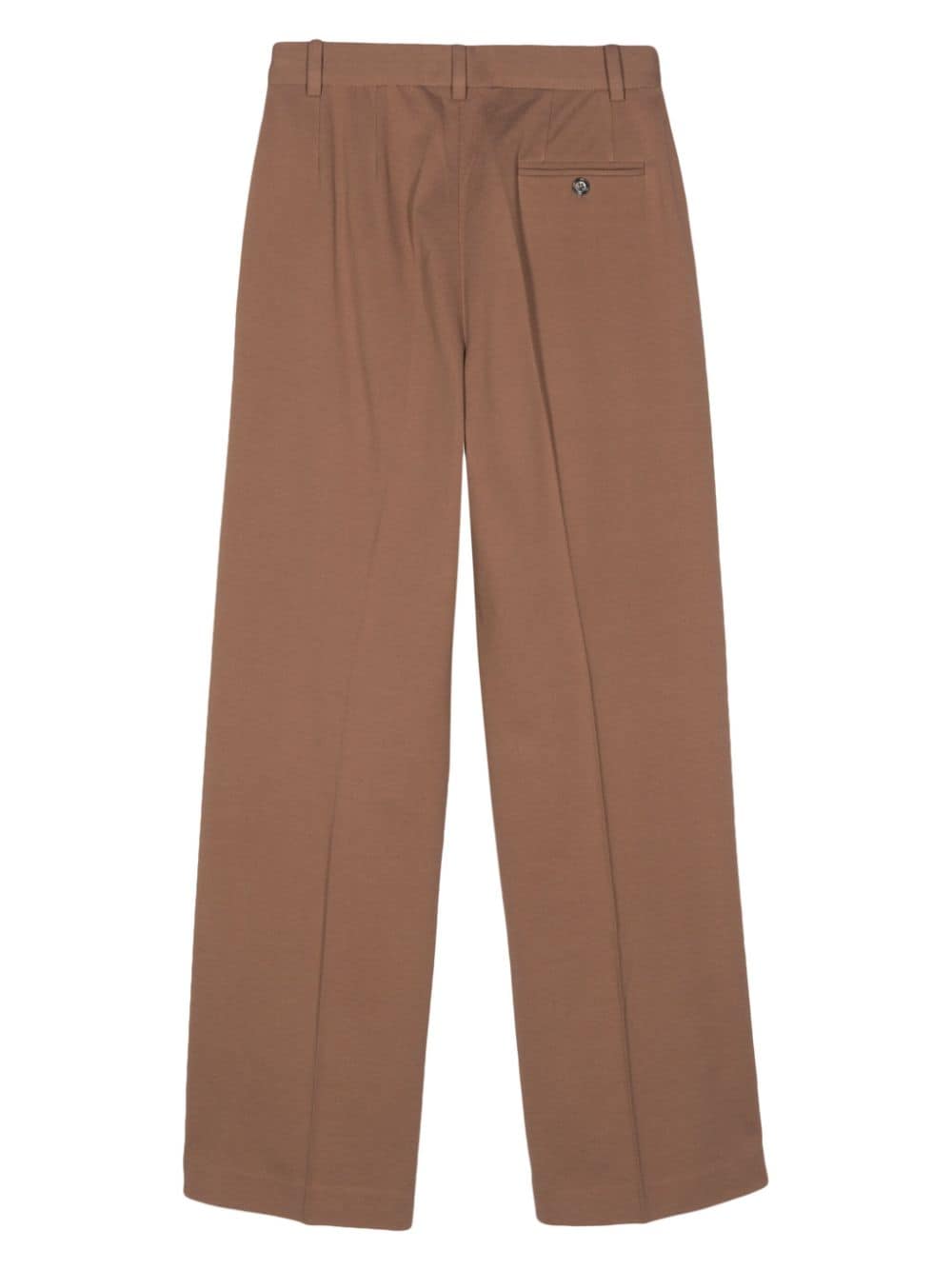 Circolo 1901 Piqué Weave Cotton Blend Trousers — Chocolate Brown, view 2