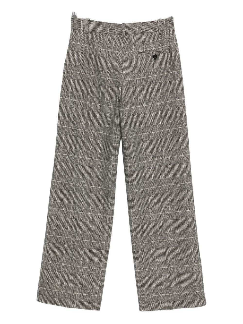 Circolo 1901 Checked Cotton Trousers — grey, view 2