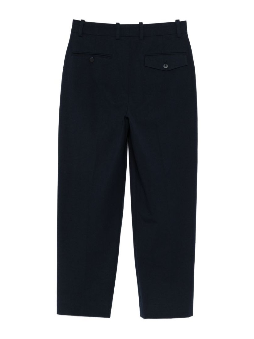 Circolo 1901 Pleated Cotton Trousers — Navy, view 2