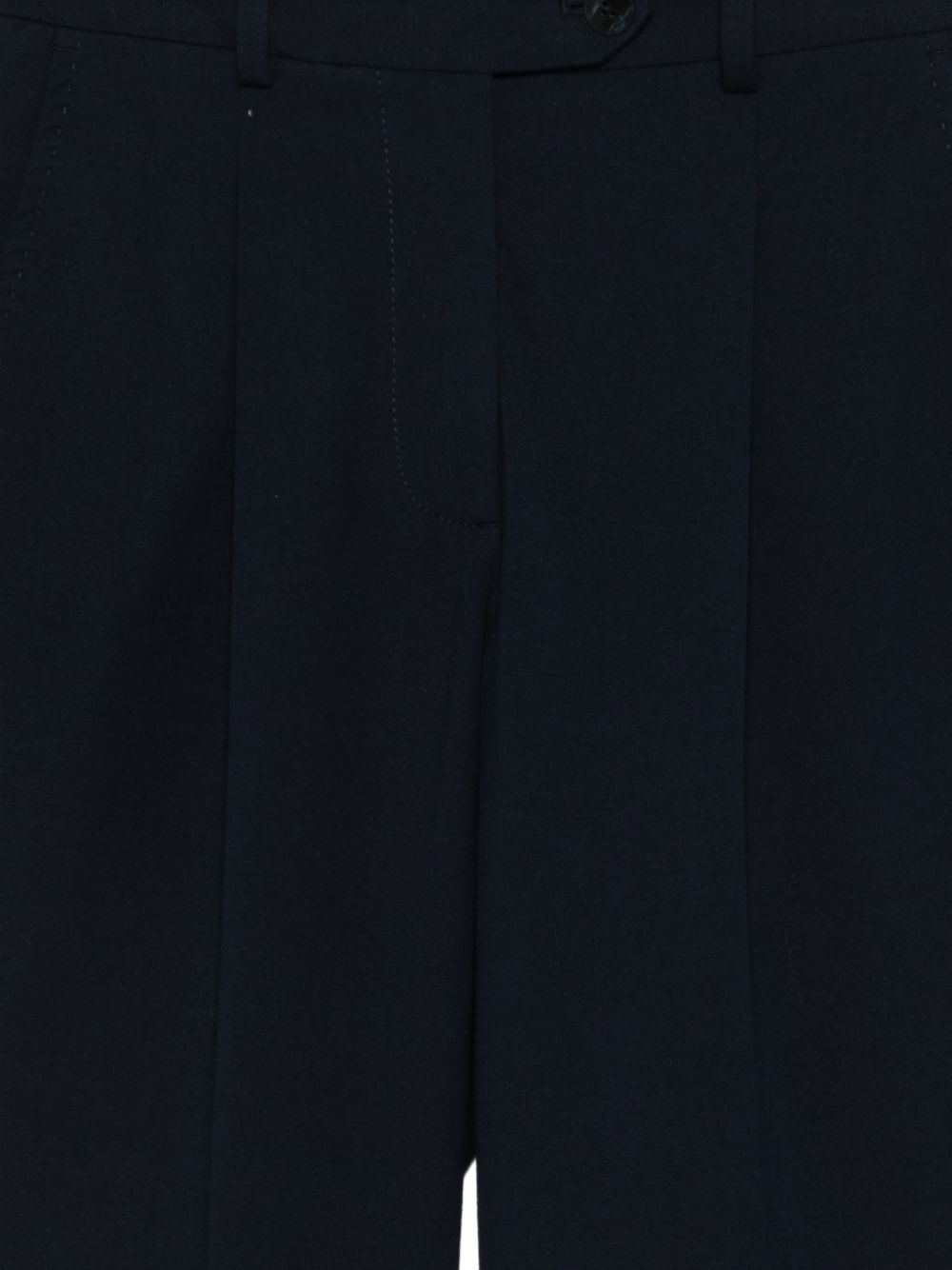 Circolo 1901 Pleated Cotton Trousers — Navy, view 3