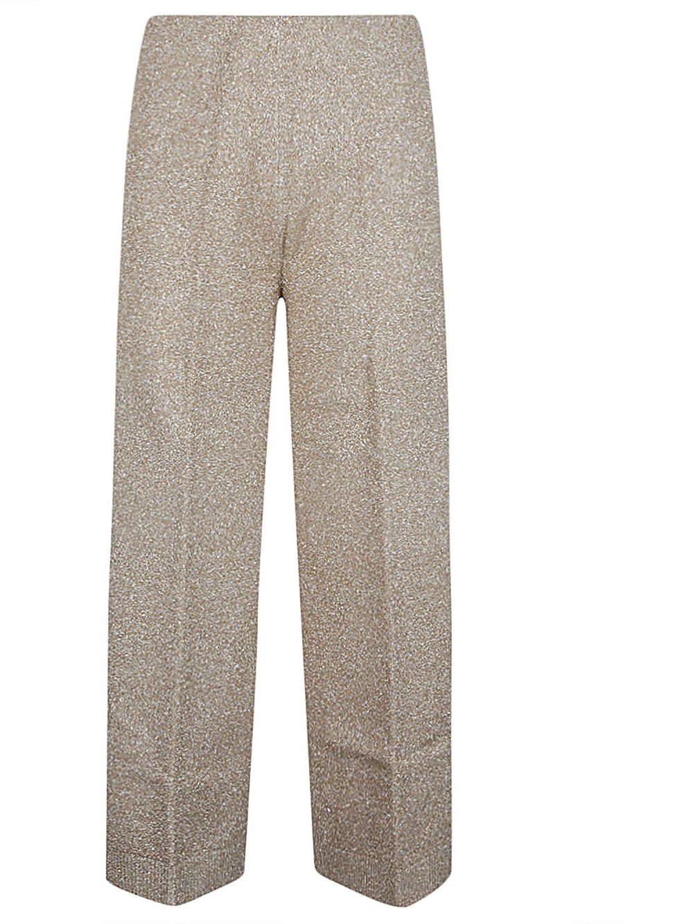 Circus Hotel Wide-Leg Viscose Trousers — Beige by Circus Hotel