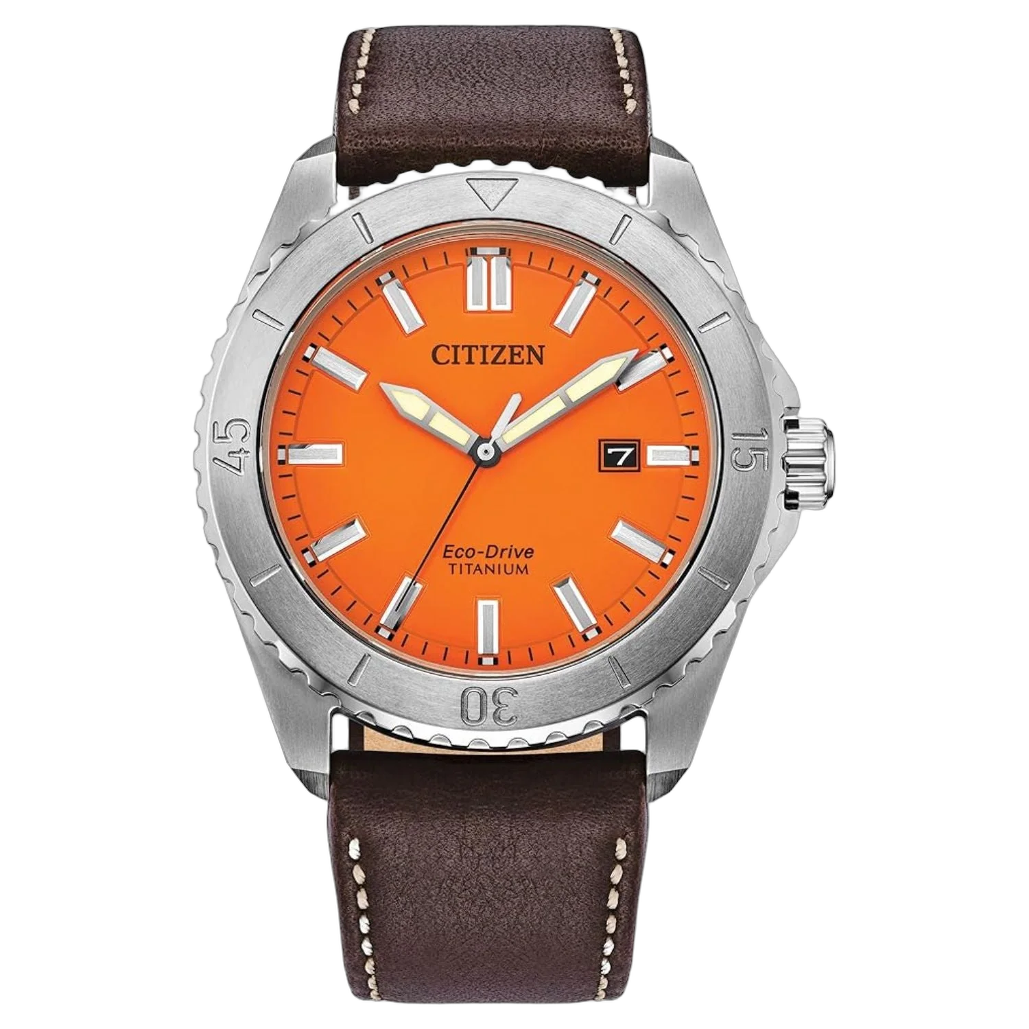 Citizen Eco-Drive Titanium Watch — Orange by Citizen