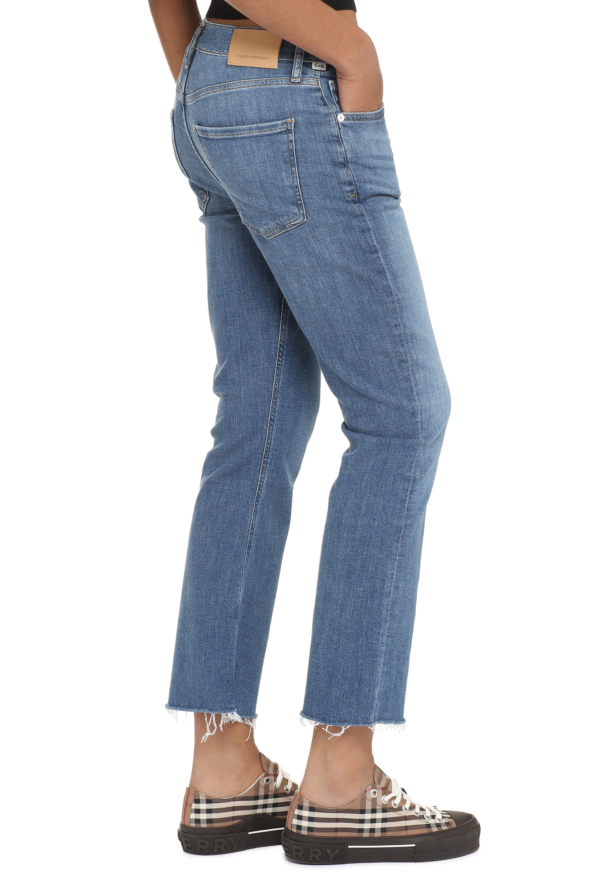 Citizens Of Humanity Cropped Flared Jeans — Blue, view 4