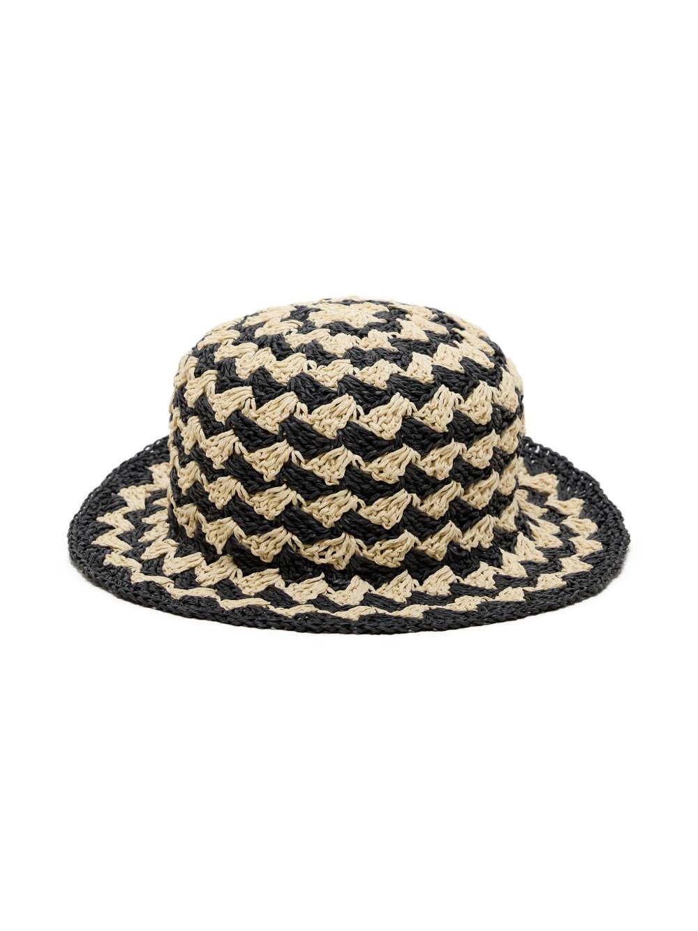 Closed Woven Straw Bucket Hat — Black by Closed