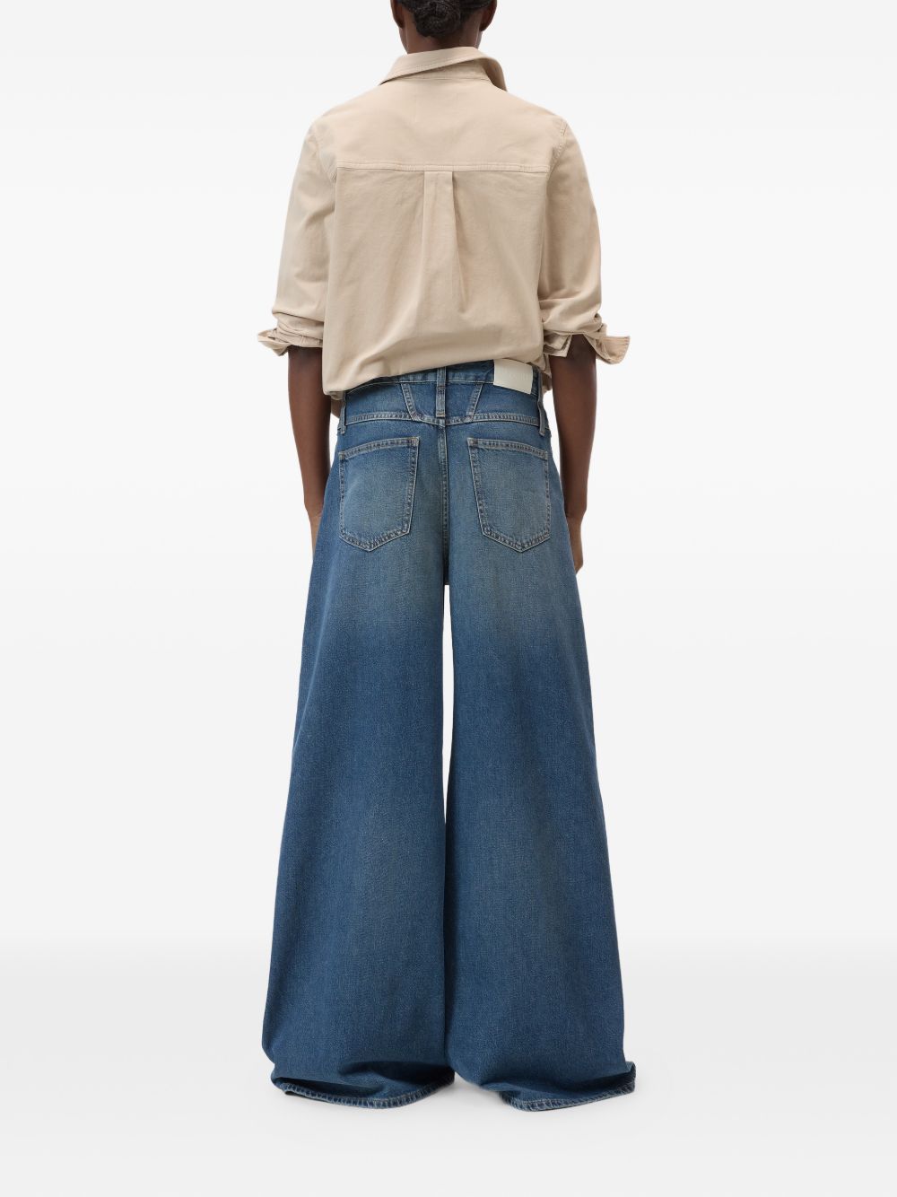 Closed Wide-Leg Denim Jeans — Blue, view 6
