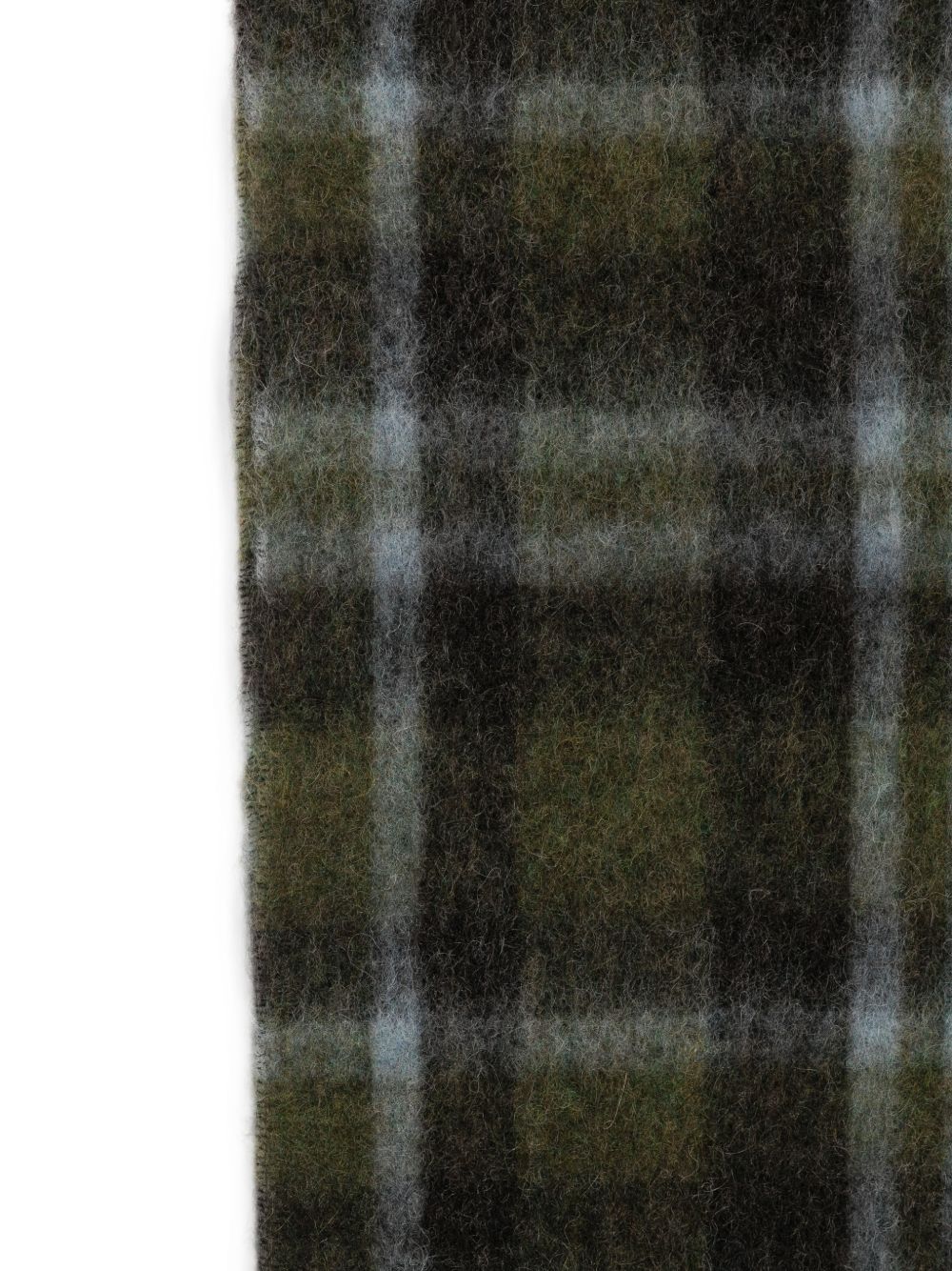 Closed Check Alpaca-Wool Blend Scarf — Green, view 3