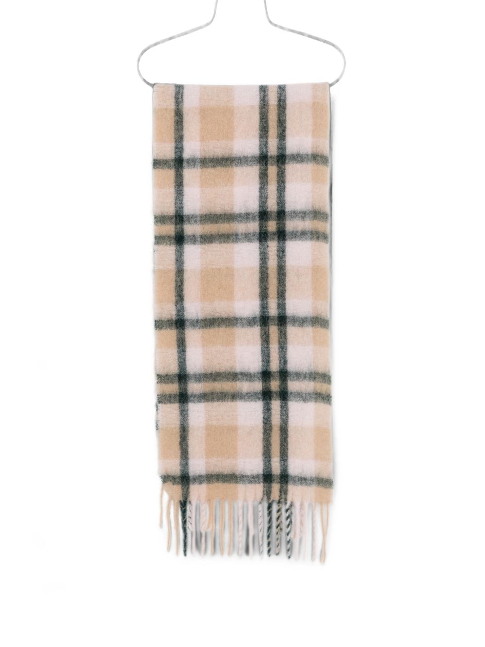 Closed Checked Alpaca-Blend Scarf — Pink by Closed