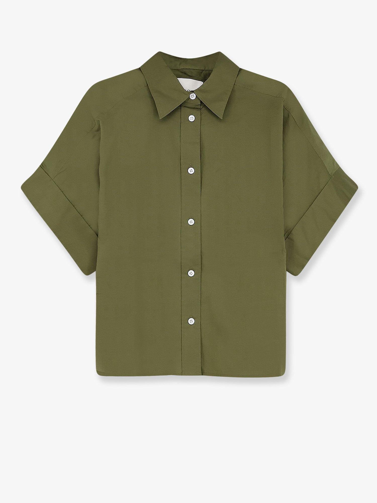 Closed Cotton Button-Down Shirt — Green by Closed