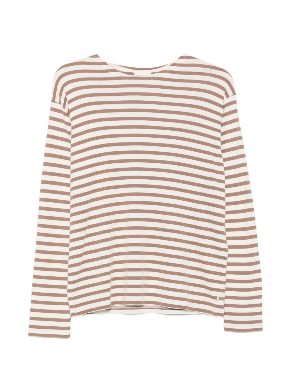 Closed Striped Cotton Blend T-Shirt — Beige by Closed