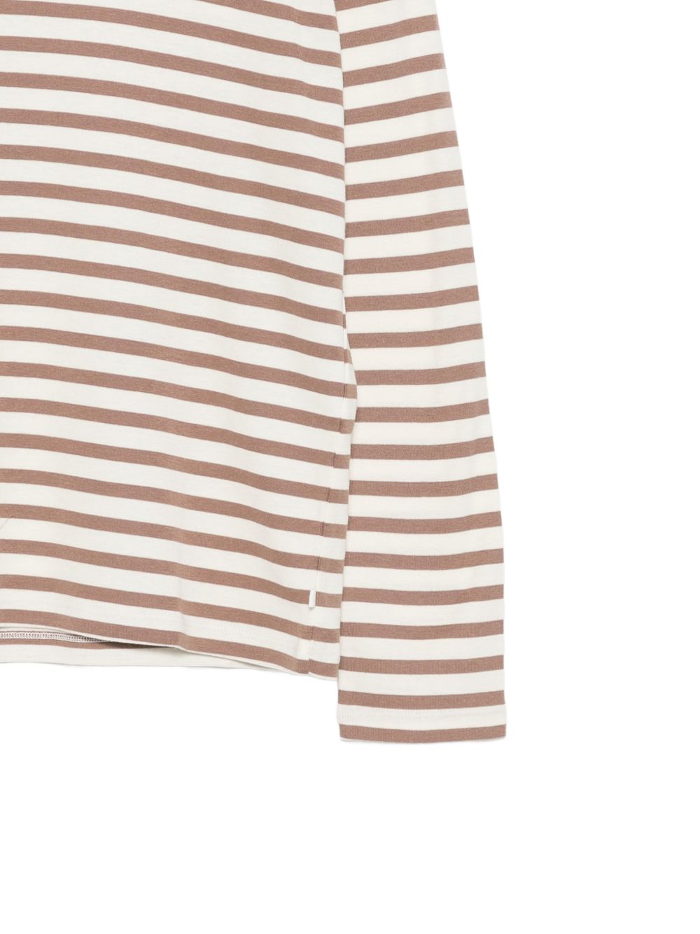 Closed Striped Cotton Blend T-Shirt — Beige, view 2