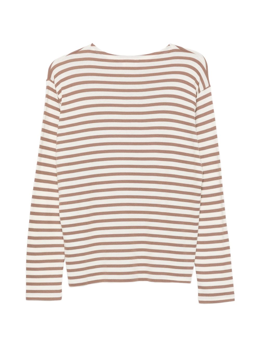 Closed Striped Cotton Blend T-Shirt — Beige, view 3