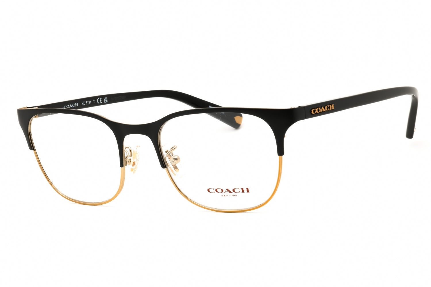 Coach 0HC5131 Metal Oval Frame Eyeglasses — Black by Coach