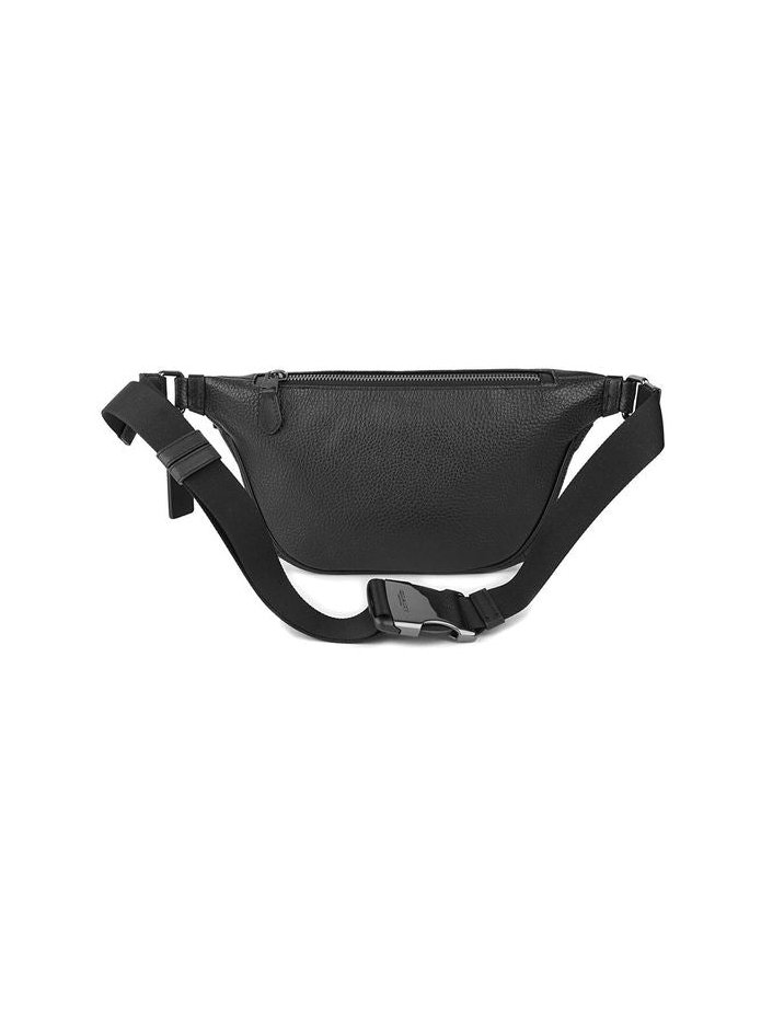 Coach Pebbled Leather Belt Bag — Black, view 2