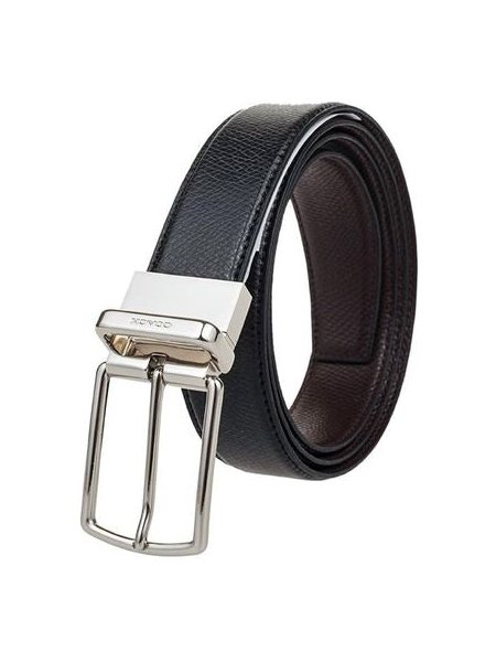 Coach Textured Leather Belt — Black, view 3