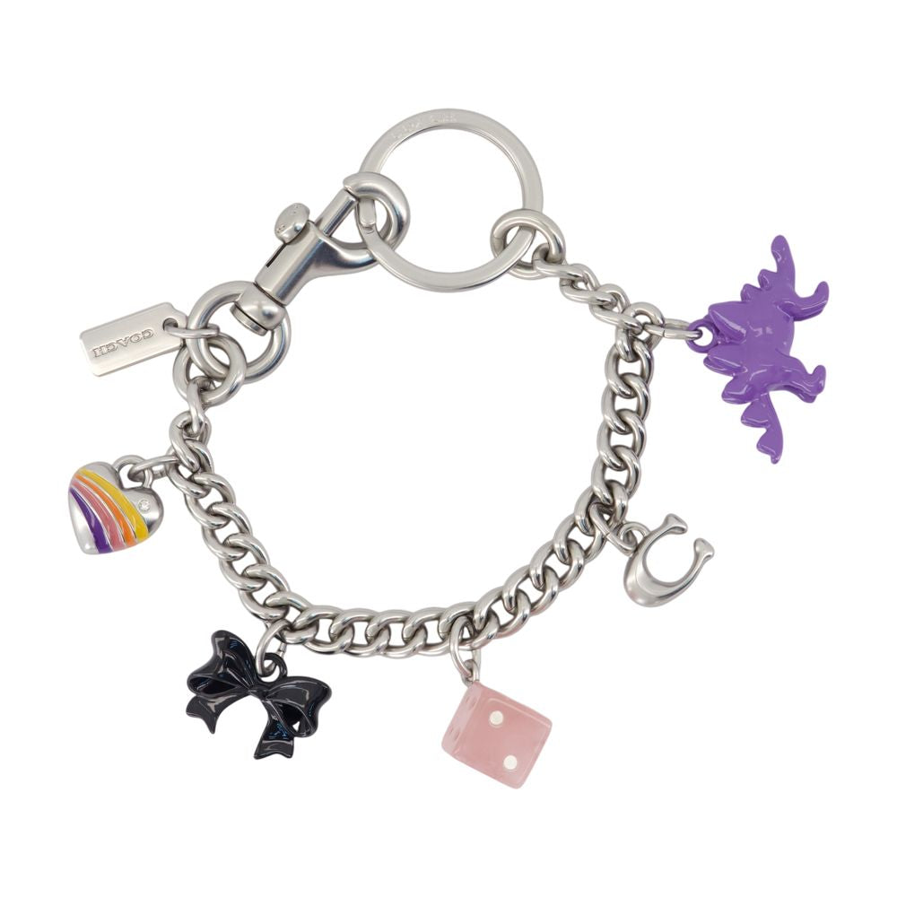 Coach Charm Chain Bracelet — Silver, view 2