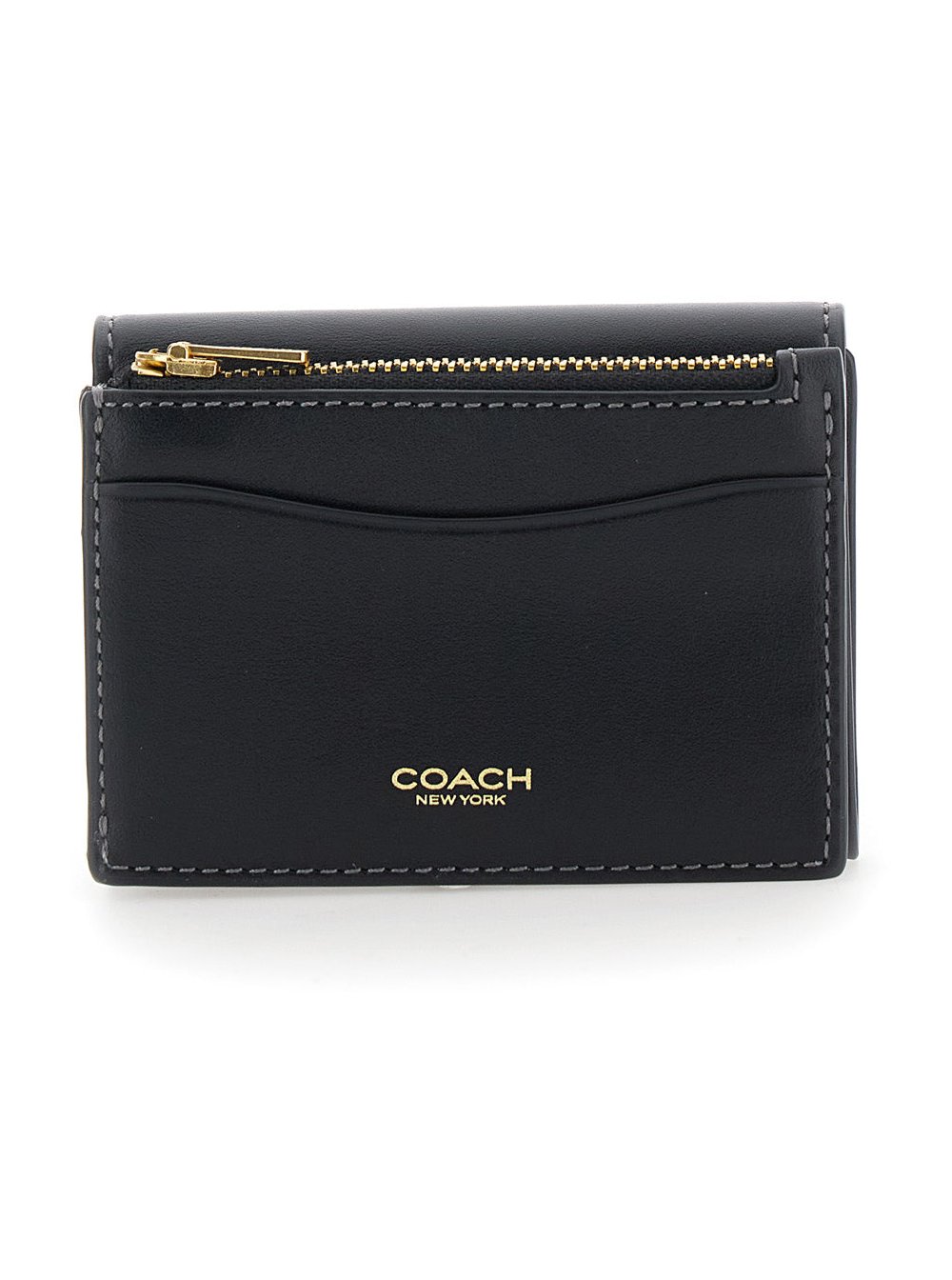 Coach Leather Card Case — Black, view 2