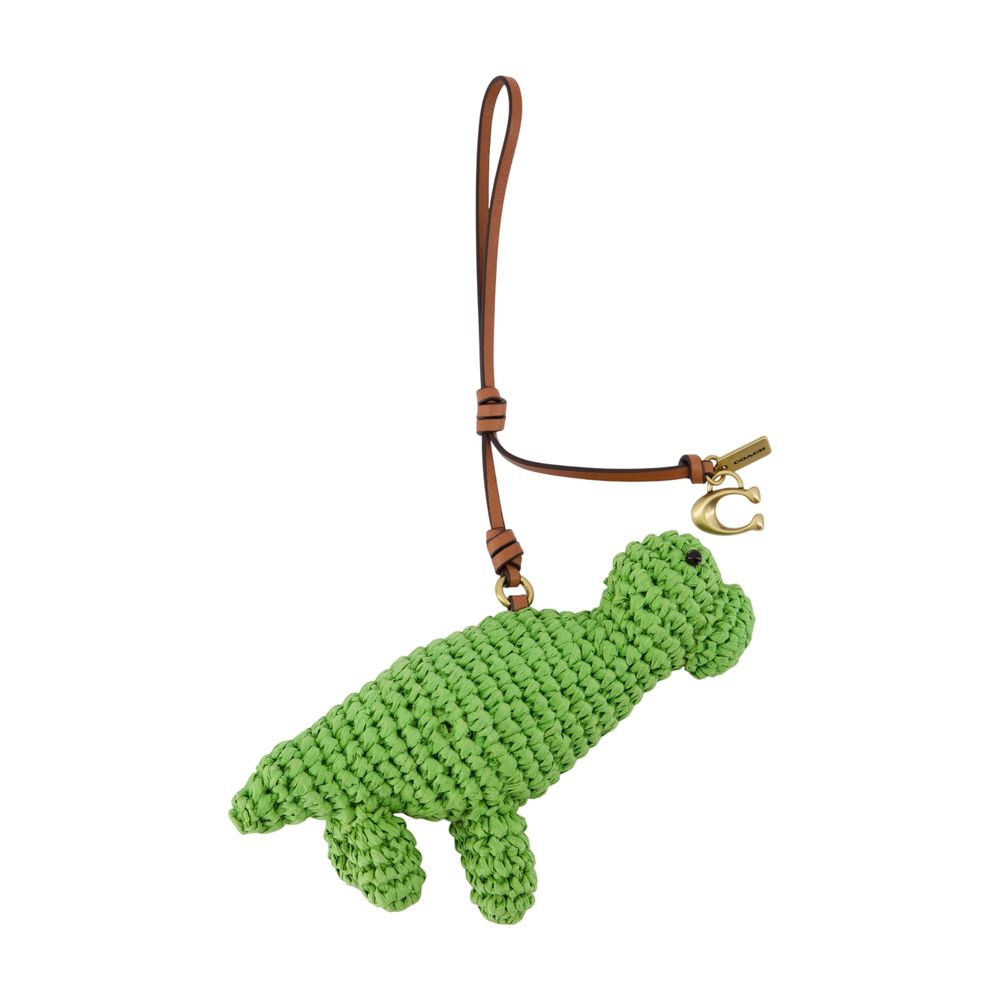 Coach Crocheted Dinosaur Charm — Green by Coach