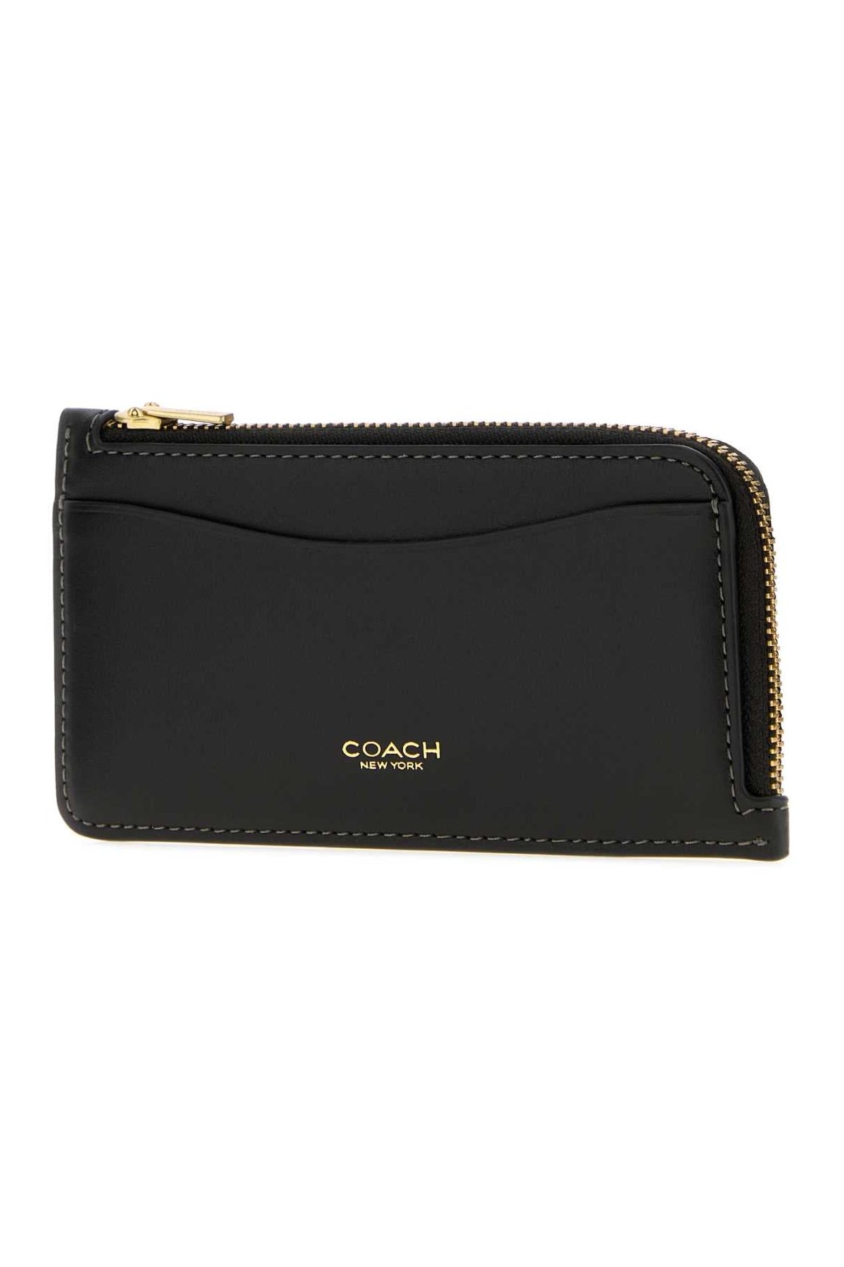 Coach New York Calf Card Case — Black, view 2