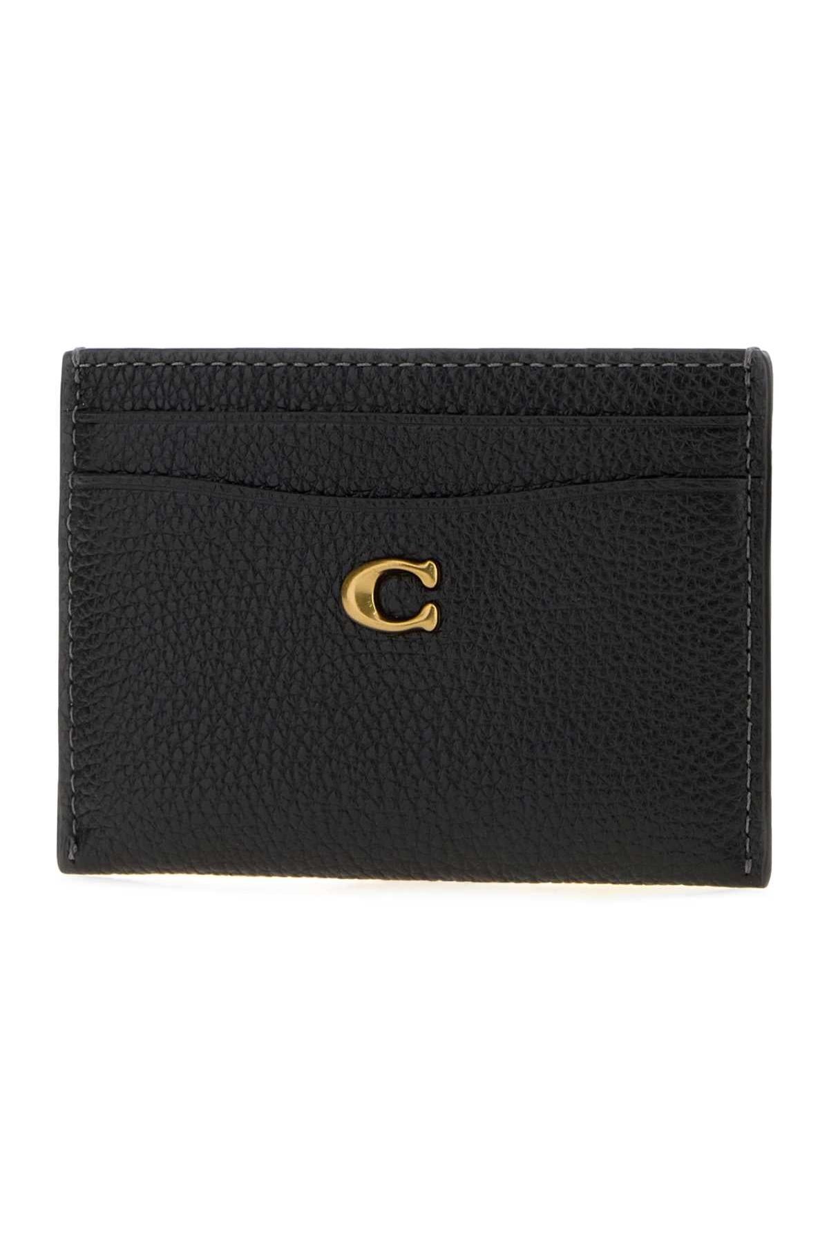 Coach New York Pebble Card Case — Black, view 2