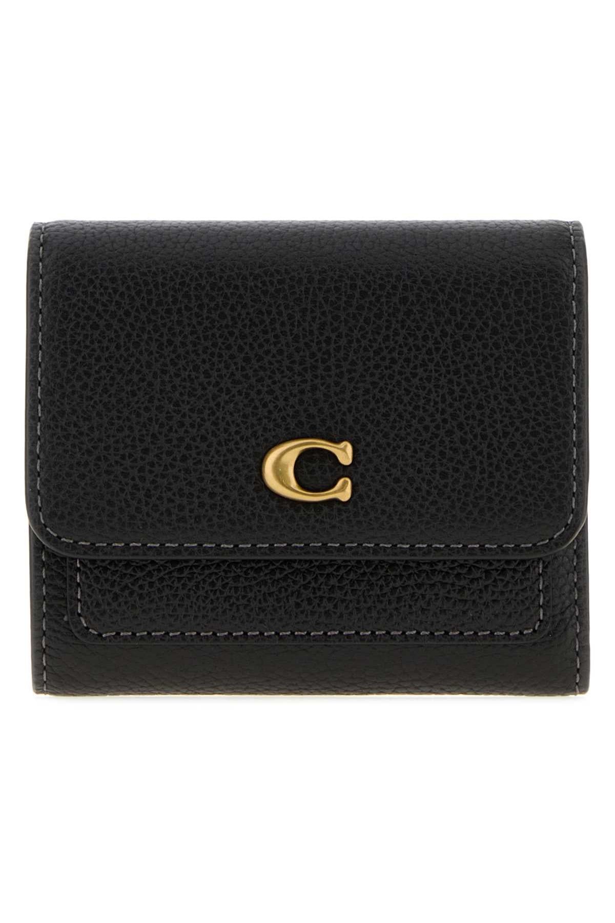 Coach New York Pebble Wallet — Black by Coach New York