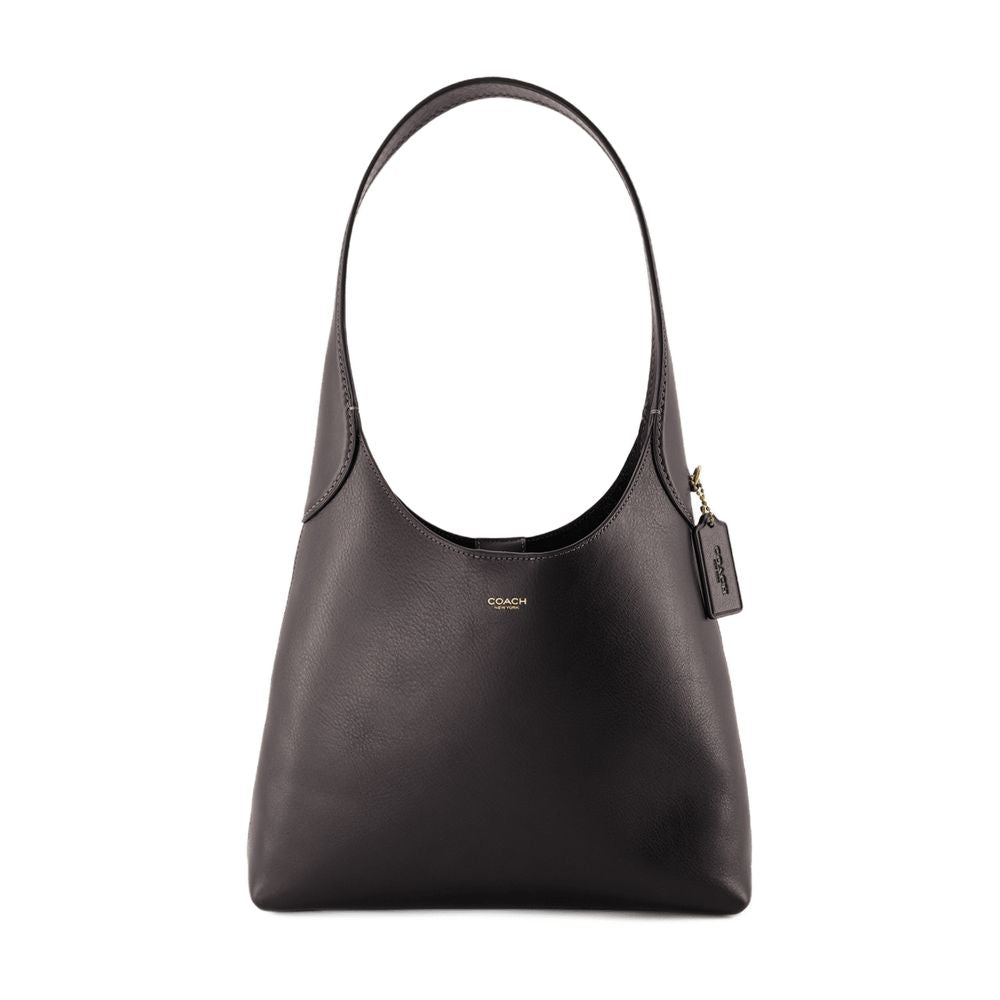 Coach Cowhide Leather Shoulder Bag — Black, view 2