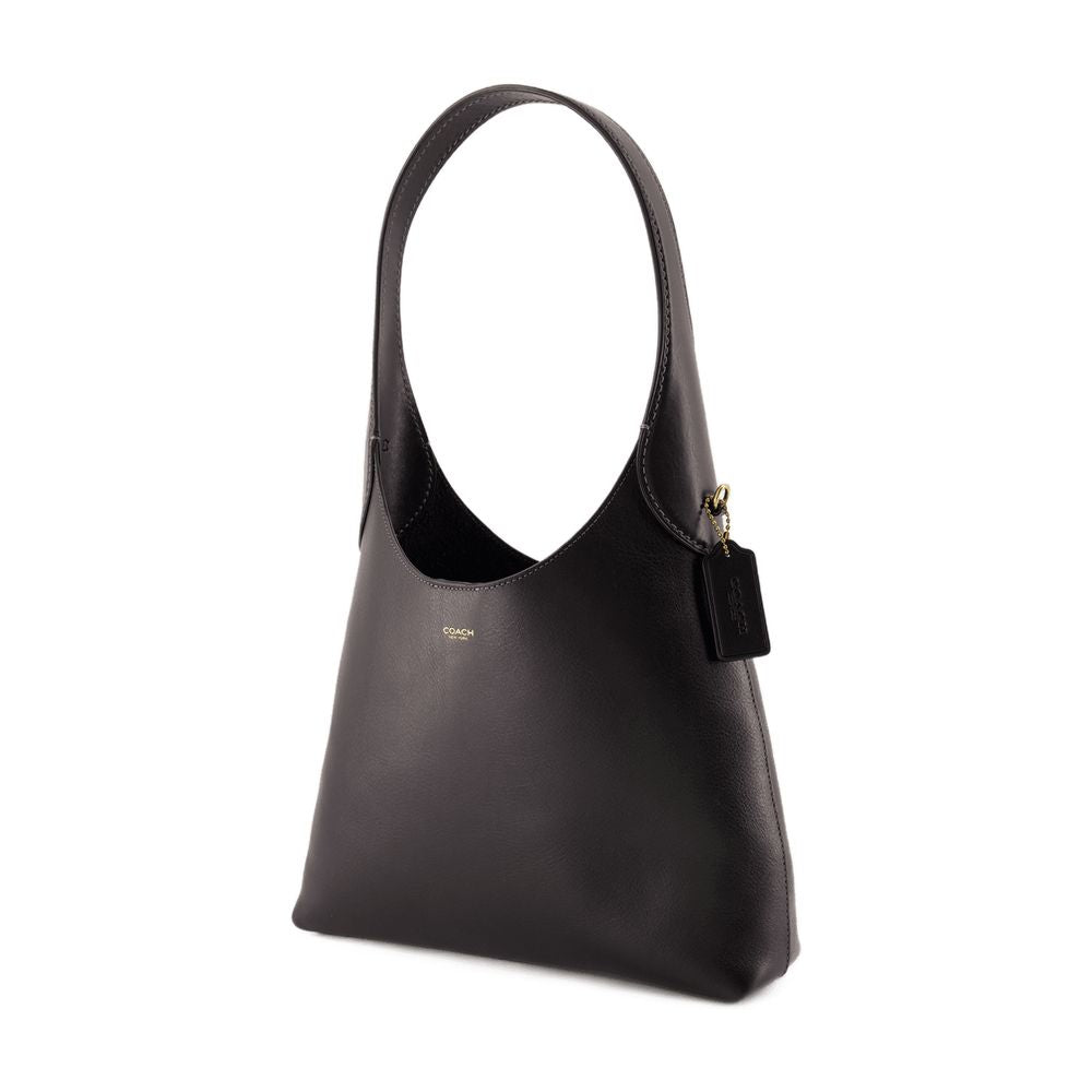 Coach Cowhide Leather Shoulder Bag — Black, view 3