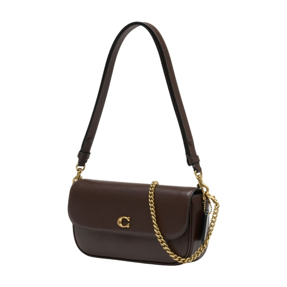 Coach Leather Calfskin Shoulder Bag — Brown, view 2