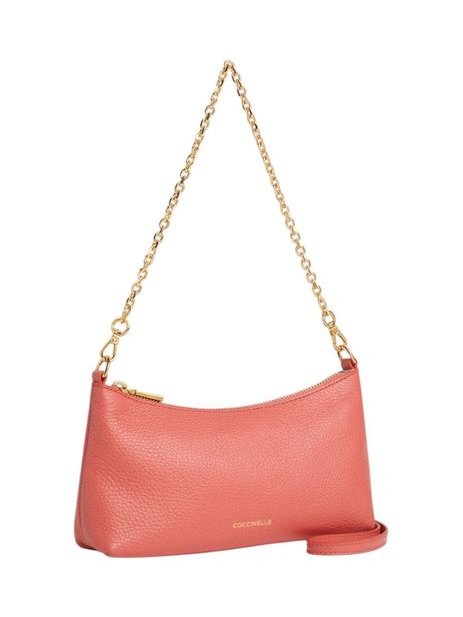 Coccinelle Aura Leather Crossbody Bag — Pink by Coccinelle