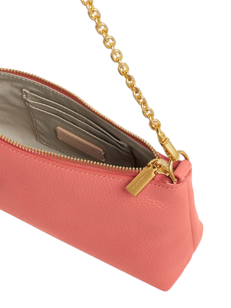 Coccinelle Aura Leather Crossbody Bag — Pink, view 2