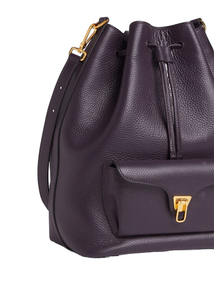 Coccinelle Beat Generatio Leather Bucket Bag — Purple, view 5