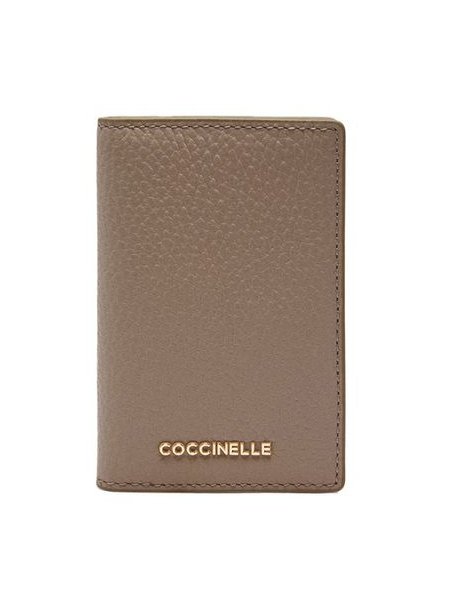 Coccinelle Grained Cowhide Card Case — Taupe by Coccinelle