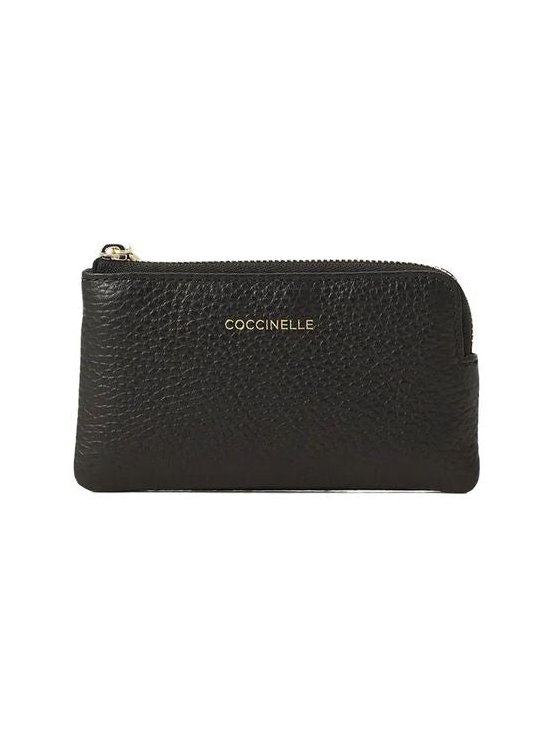 Coccinelle Grained Leather Coin Purse — Black by Coccinelle
