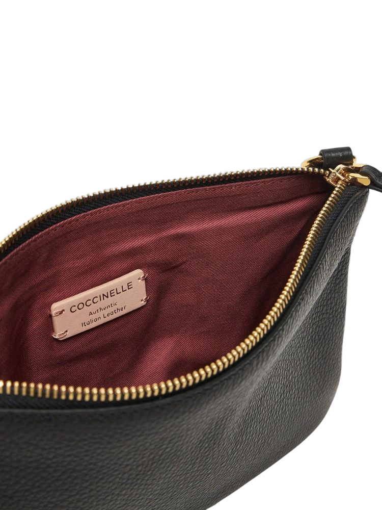 Coccinelle Leather Crossbody Bag — Black, view 4