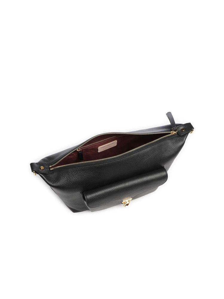 Coccinelle Grained Leather Crossbody Bag — Black, view 2