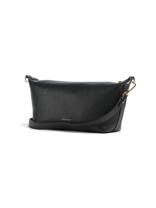 Coccinelle Grained Leather Crossbody Bag — Black, view 4