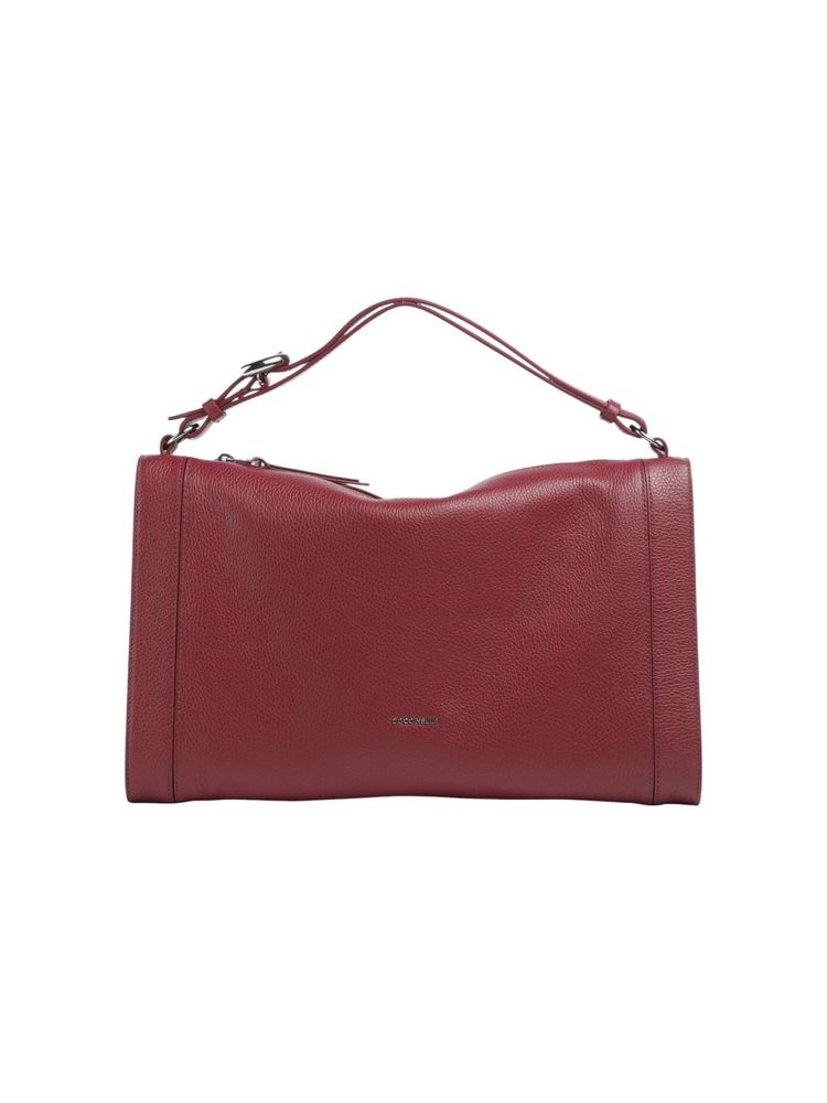 Coccinelle Elinor Leather Shoulder Bag — Red by Coccinelle