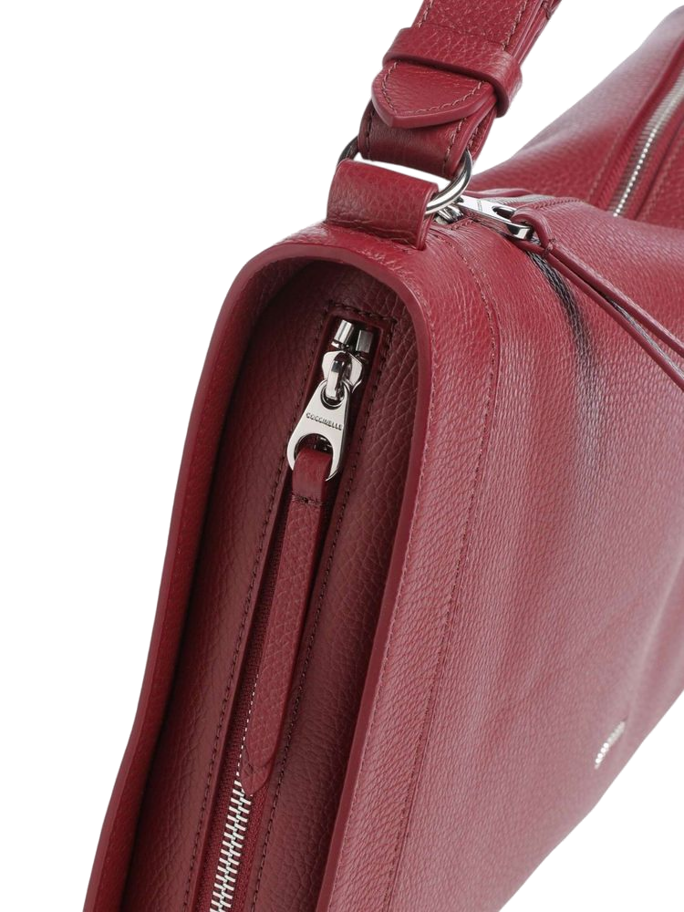 Coccinelle Elinor Leather Shoulder Bag — Red, view 4