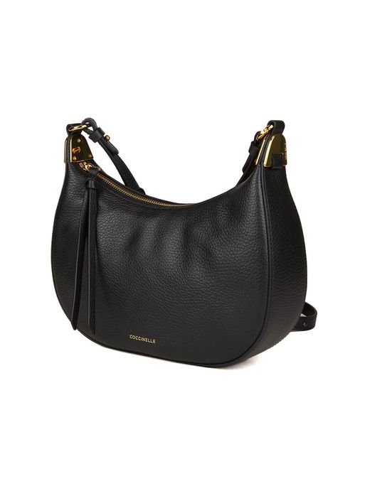 Coccinelle Fujiko Grained Leather Crossbody Bag — Black, view 2